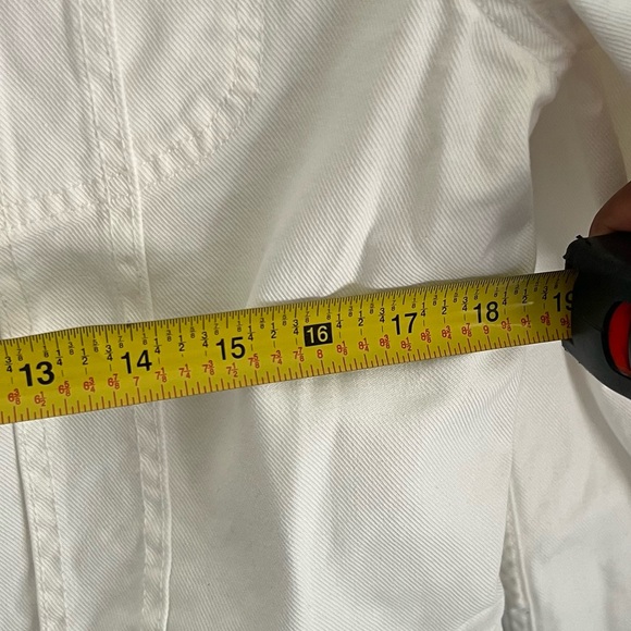 Lauren Ralph white sport jean jacket white full zip size large - Picture 4 of 5